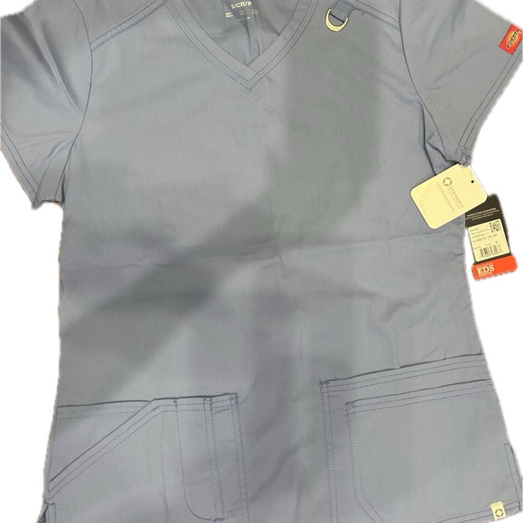 Dickies Other - Dickies Classic Blue V-Neck Scrub Top NWT woman's size small